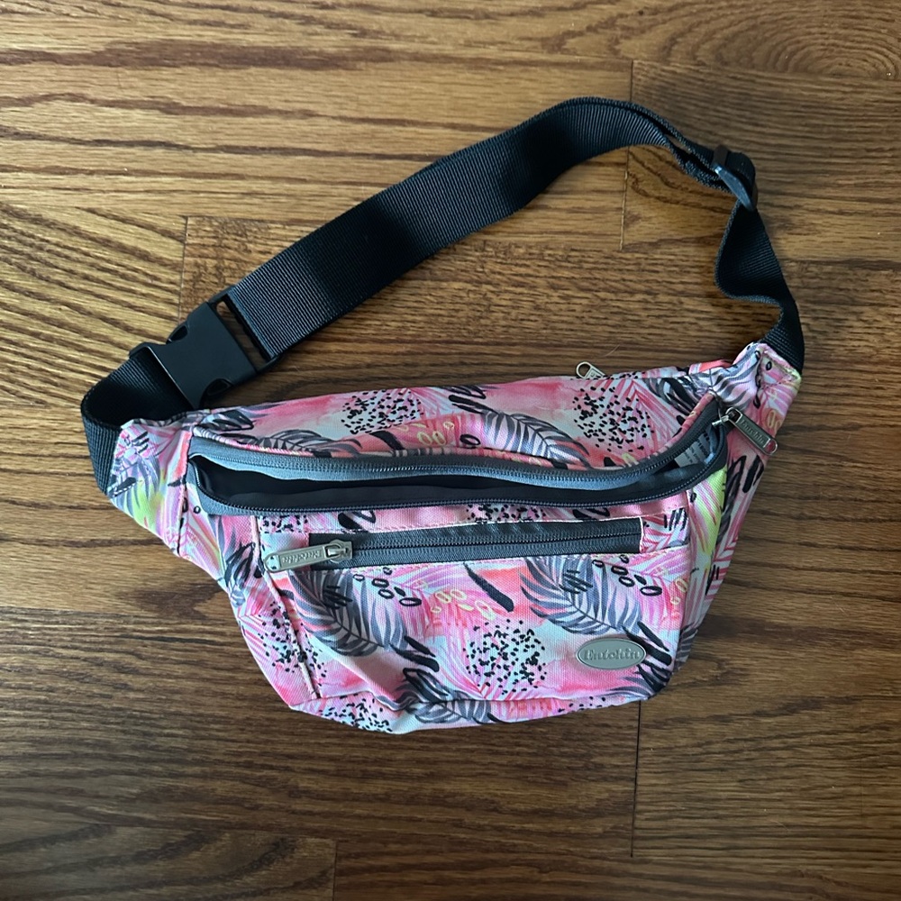 Pink Tropical Fanny Pack / Belt Bag